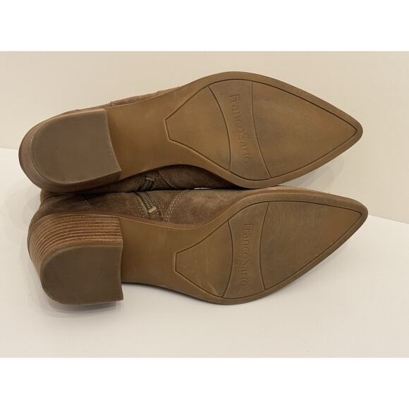 Franco Sarto Sager Suede Pointed Toe Ankle Boots Women's 8.5 - Picture 12 of 12